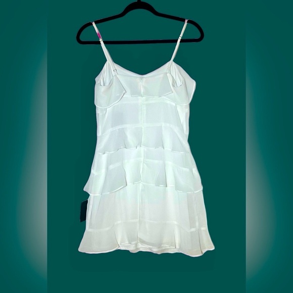 NWT Lulus Terrifically Trendy White Tiered Ruffled Mini Dress, Size XS - Picture 6 of 15